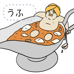 [LINEスタンプ] カレーの精、サフラン
